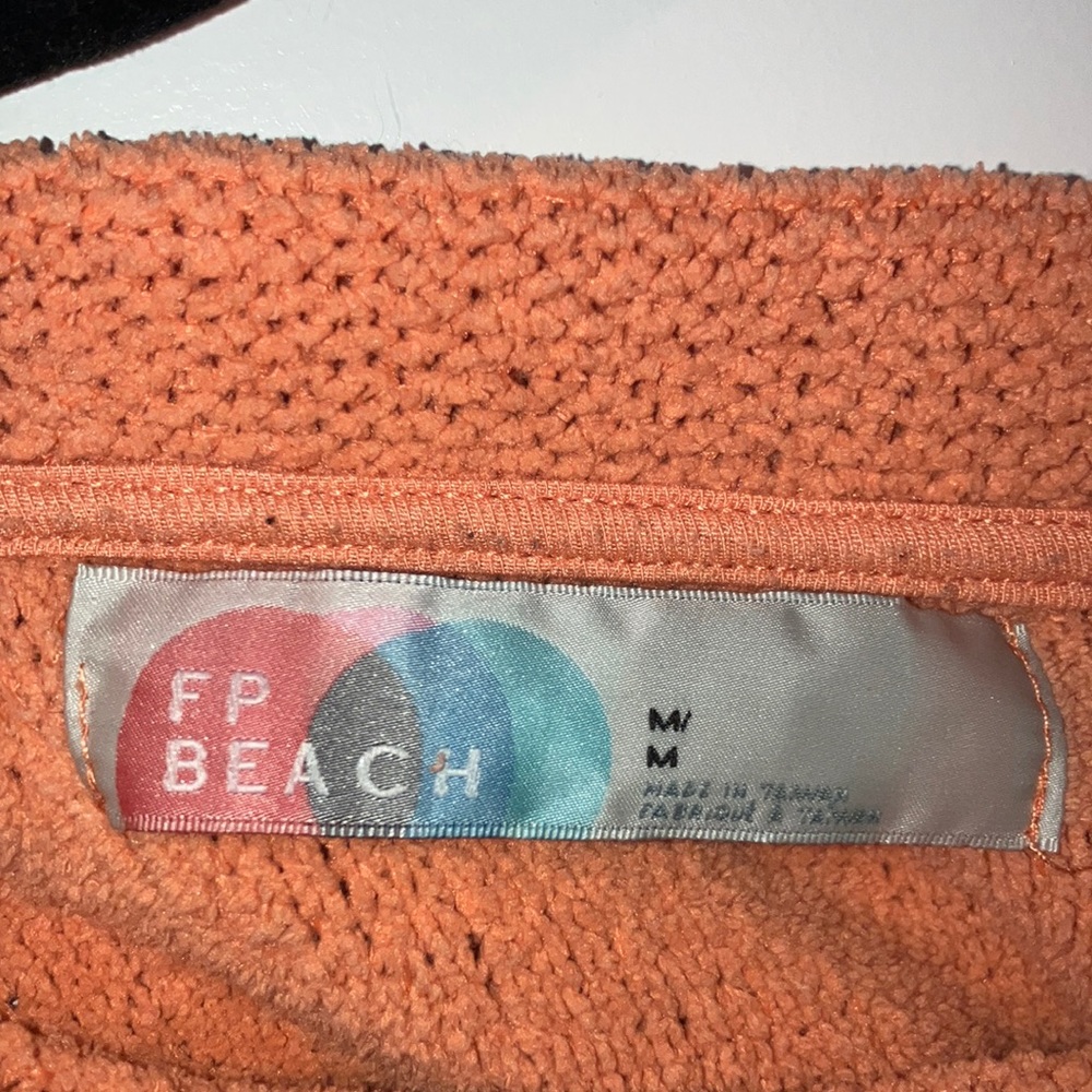 FREE PEOPLE FP Beach Oversized Jumper / Dress Orange Size Medium - Picture 3 of 4
